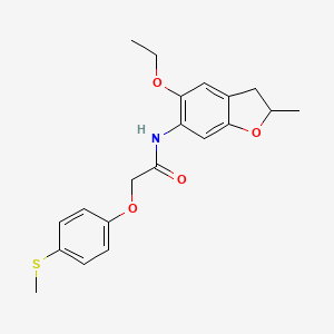 N-(5-ethoxy-2-methyl-2,3-dihydro-1-benzofuran-6-yl)-2-(4-methylsulfanylphenoxy)acetamide