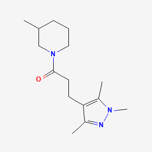 1-(3-Methylpiperidin-1-yl)-3-(1,3,5-trimethylpyrazol-4-yl)propan-1-one