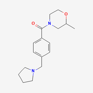 (2-Methylmorpholin-4-yl)-[4-(pyrrolidin-1-ylmethyl)phenyl]methanone