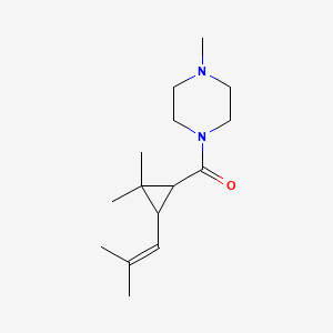 [2,2-Dimethyl-3-(2-methylprop-1-enyl)cyclopropyl]-(4-methylpiperazin-1-yl)methanone