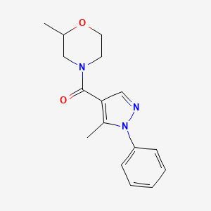 (2-Methylmorpholin-4-yl)-(5-methyl-1-phenylpyrazol-4-yl)methanone