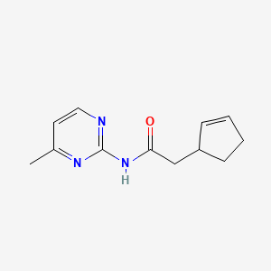 2-cyclopent-2-en-1-yl-N-(4-methylpyrimidin-2-yl)acetamide