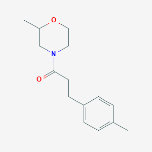 molecular formula C15H21NO2 B7491872 1-(2-Methylmorpholin-4-yl)-3-(4-methylphenyl)propan-1-one 