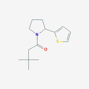 3,3-Dimethyl-1-(2-thiophen-2-ylpyrrolidin-1-yl)butan-1-one