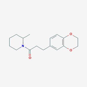 molecular formula C17H23NO3 B7491953 3-(2,3-Dihydro-1,4-benzodioxin-6-yl)-1-(2-methylpiperidin-1-yl)propan-1-one 