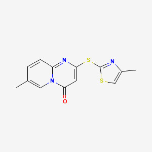 7-Methyl-2-[(4-methyl-1,3-thiazol-2-yl)sulfanyl]pyrido[1,2-a]pyrimidin-4-one