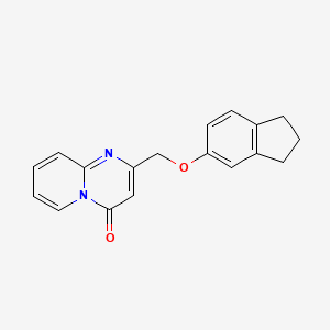 molecular formula C18H16N2O2 B7491994 2-(2,3-dihydro-1H-inden-5-yloxymethyl)pyrido[1,2-a]pyrimidin-4-one 