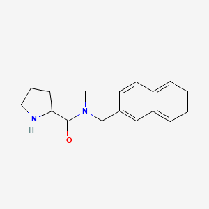 molecular formula C17H20N2O B7491995 N-methyl-N-(naphthalen-2-ylmethyl)pyrrolidine-2-carboxamide 