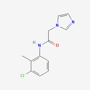 molecular formula C12H12ClN3O B7492006 N-(3-chloro-2-methylphenyl)-2-imidazol-1-ylacetamide 