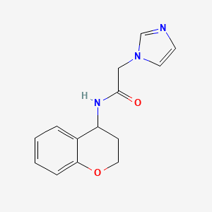 molecular formula C14H15N3O2 B7492018 N-(3,4-dihydro-2H-chromen-4-yl)-2-imidazol-1-ylacetamide 