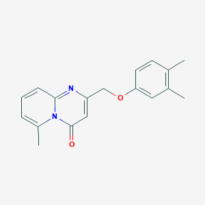 molecular formula C18H18N2O2 B7492023 2-[(3,4-Dimethylphenoxy)methyl]-6-methylpyrido[1,2-a]pyrimidin-4-one 