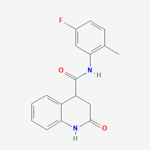 molecular formula C17H15FN2O2 B7492051 N-(5-fluoro-2-methylphenyl)-2-oxo-3,4-dihydro-1H-quinoline-4-carboxamide 