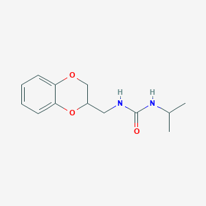 molecular formula C13H18N2O3 B7492059 1-(2,3-Dihydro-1,4-benzodioxin-3-ylmethyl)-3-propan-2-ylurea 