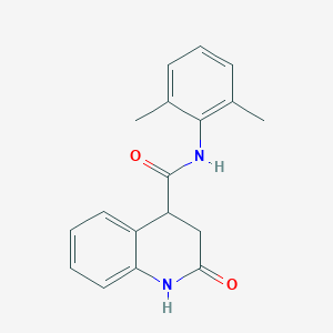 molecular formula C18H18N2O2 B7492067 N-(2,6-dimethylphenyl)-2-oxo-3,4-dihydro-1H-quinoline-4-carboxamide 