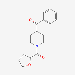 molecular formula C17H21NO3 B7492110 [1-(Oxolane-2-carbonyl)piperidin-4-yl]-phenylmethanone 