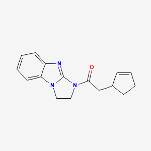 2-Cyclopent-2-en-1-yl-1-(1,2-dihydroimidazo[1,2-a]benzimidazol-3-yl)ethanone