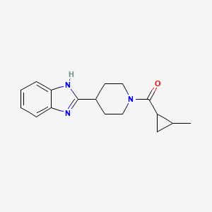 molecular formula C17H21N3O B7492137 [4-(1H-benzimidazol-2-yl)piperidin-1-yl]-(2-methylcyclopropyl)methanone 