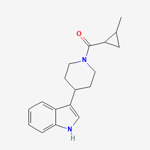 molecular formula C18H22N2O B7492152 [4-(1H-indol-3-yl)piperidin-1-yl]-(2-methylcyclopropyl)methanone 