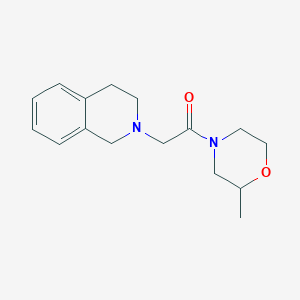 molecular formula C16H22N2O2 B7492163 2-(3,4-dihydro-1H-isoquinolin-2-yl)-1-(2-methylmorpholin-4-yl)ethanone 