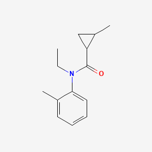 molecular formula C14H19NO B7492169 N-ethyl-2-methyl-N-(2-methylphenyl)cyclopropane-1-carboxamide 