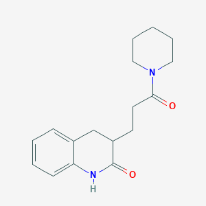 molecular formula C17H22N2O2 B7492170 3-(3-oxo-3-piperidin-1-ylpropyl)-3,4-dihydro-1H-quinolin-2-one 
