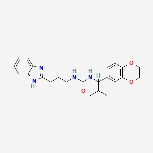 1-[3-(1H-benzimidazol-2-yl)propyl]-3-[1-(2,3-dihydro-1,4-benzodioxin-6-yl)-2-methylpropyl]urea