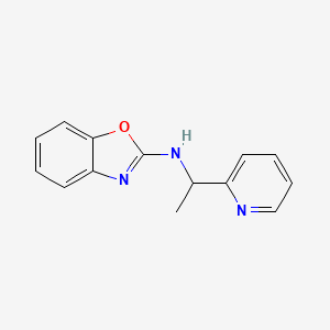 molecular formula C14H13N3O B7492196 N-(1-pyridin-2-ylethyl)-1,3-benzoxazol-2-amine 