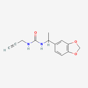 molecular formula C13H14N2O3 B7492201 1-[1-(1,3-Benzodioxol-5-yl)ethyl]-3-prop-2-ynylurea 