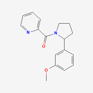 molecular formula C17H18N2O2 B7492205 [2-(3-Methoxyphenyl)pyrrolidin-1-yl]-pyridin-2-ylmethanone 