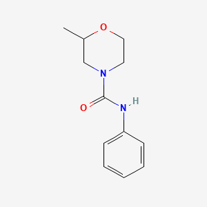 molecular formula C12H16N2O2 B7492216 2-methyl-N-phenylmorpholine-4-carboxamide 