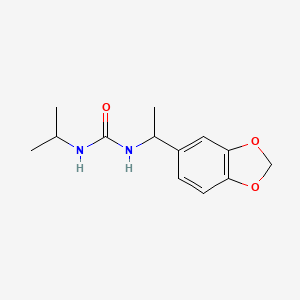 molecular formula C13H18N2O3 B7492221 1-[1-(1,3-Benzodioxol-5-yl)ethyl]-3-propan-2-ylurea 