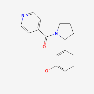 molecular formula C17H18N2O2 B7492224 [2-(3-Methoxyphenyl)pyrrolidin-1-yl]-pyridin-4-ylmethanone 