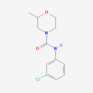 molecular formula C12H15ClN2O2 B7492225 N-(3-chlorophenyl)-2-methylmorpholine-4-carboxamide 