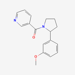 molecular formula C17H18N2O2 B7492228 [2-(3-Methoxyphenyl)pyrrolidin-1-yl]-pyridin-3-ylmethanone 