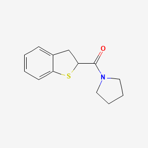 molecular formula C13H15NOS B7492233 2,3-Dihydro-1-benzothiophen-2-yl(pyrrolidin-1-yl)methanone 