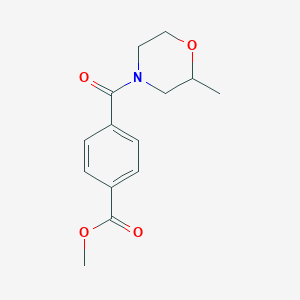 molecular formula C14H17NO4 B7492246 Methyl 4-(2-methylmorpholine-4-carbonyl)benzoate 