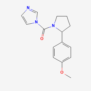 molecular formula C15H17N3O2 B7492250 Imidazol-1-yl-[2-(4-methoxyphenyl)pyrrolidin-1-yl]methanone 