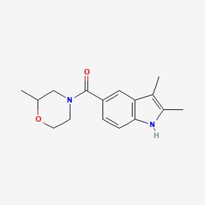 molecular formula C16H20N2O2 B7492258 (2,3-dimethyl-1H-indol-5-yl)-(2-methylmorpholin-4-yl)methanone 