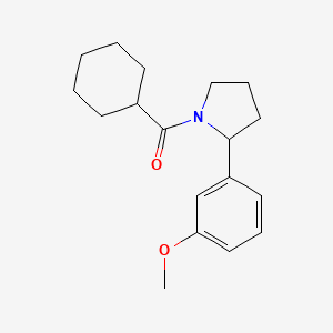 molecular formula C18H25NO2 B7492262 Cyclohexyl-[2-(3-methoxyphenyl)pyrrolidin-1-yl]methanone 