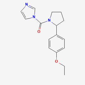 molecular formula C16H19N3O2 B7492267 [2-(4-Ethoxyphenyl)pyrrolidin-1-yl]-imidazol-1-ylmethanone 