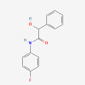 molecular formula C14H12FNO2 B7492274 N-(4-Fluorophenyl)-2-phenyl-2-hydroxyacetamide 