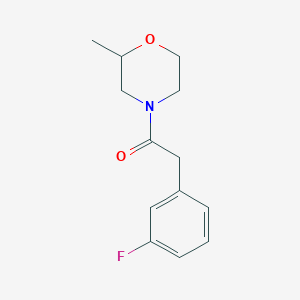 molecular formula C13H16FNO2 B7492286 2-(3-Fluorophenyl)-1-(2-methylmorpholin-4-yl)ethanone 