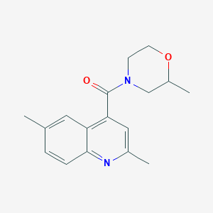 molecular formula C17H20N2O2 B7492289 (2,6-Dimethylquinolin-4-yl)-(2-methylmorpholin-4-yl)methanone 