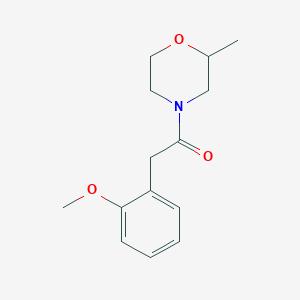 molecular formula C14H19NO3 B7492304 2-(2-Methoxyphenyl)-1-(2-methylmorpholin-4-yl)ethanone 