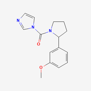 molecular formula C15H17N3O2 B7492306 Imidazol-1-yl-[2-(3-methoxyphenyl)pyrrolidin-1-yl]methanone 