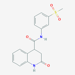 molecular formula C17H16N2O4S B7492313 N-(3-methylsulfonylphenyl)-2-oxo-3,4-dihydro-1H-quinoline-4-carboxamide 