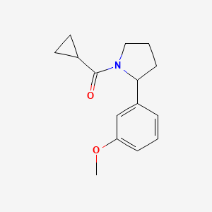 molecular formula C15H19NO2 B7492321 Cyclopropyl-[2-(3-methoxyphenyl)pyrrolidin-1-yl]methanone 