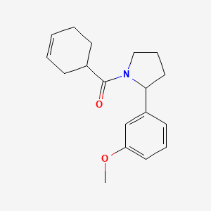 molecular formula C18H23NO2 B7492326 Cyclohex-3-en-1-yl-[2-(3-methoxyphenyl)pyrrolidin-1-yl]methanone 