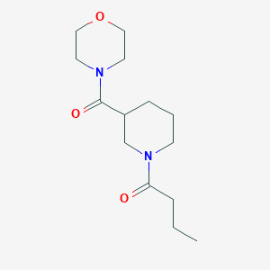 molecular formula C14H24N2O3 B7492331 1-[3-(Morpholinocarbonyl)piperidino]-1-butanone 