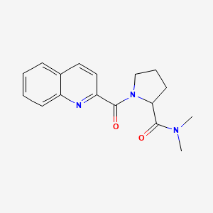 molecular formula C17H19N3O2 B7492346 N,N-dimethyl-1-(quinoline-2-carbonyl)pyrrolidine-2-carboxamide 